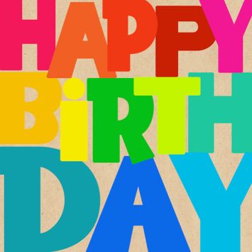20 serviettes en papier - 33 x 33 cm - By Nature "Happy Birthday Letters"