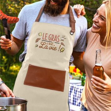 Tablier de cuisine - Le gras c'est la vie - Collection Les bons vivants