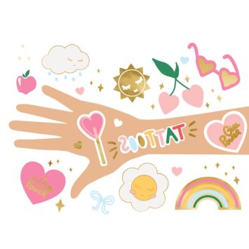 tatouage temporaire marguerites | jourdefete.com