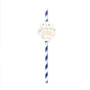 Pack de 12 pailles - Joyeux Anniversaire - Collection Confettis | jourdefete.com
