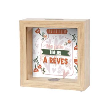 Tirelire déco Ma jolie tirelire à rêves avec fleurs et cœurs | jourdefete.com