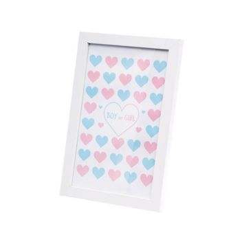 Cadre Blanc Livre d'Or pour Gender Reveal - 20 x 30 cm | jourdefete.com