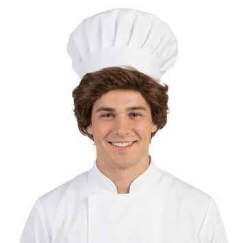 Toque de chef cuisinier blanche en tissu | jourdefete.com