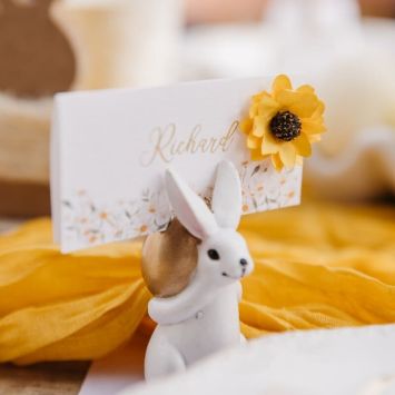 6 tournesols adhésifs en papier - Diamètre 3 cm