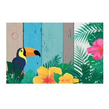 Lot de 10 Étiquettes Toucan - Tropical  | jourdefete.com