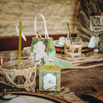 10 Contenants Festonnés - Collection Tropical Peacock