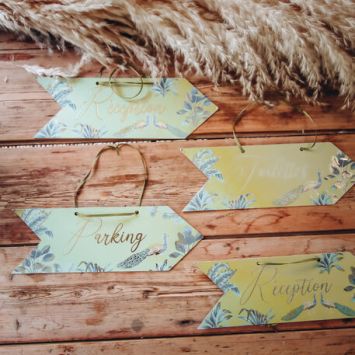 3 Flèches Directionnelles - Collection Tropical Peacock