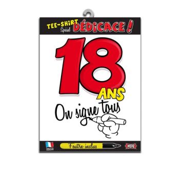 Tee-shirt 18 ans "On signe tous"