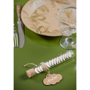 Eprouvette à dragées en verre - 10 cm