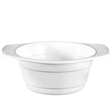 50 Bols en Plastique Micro-Ondables - Blanc - 37 cl