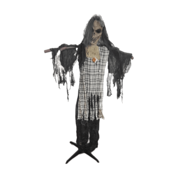 Cet épouvantail animé va effrayer vos invités dans la nuit avec ses bruits et ses mouvements effroyables. C'est une décoration parfaite pour Halloween, votre pièce maîtresse ! | jourdefete.com