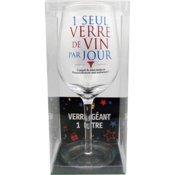 Un verre à vin d'un litre qui fait office d'ordonnance | jourdefete.com