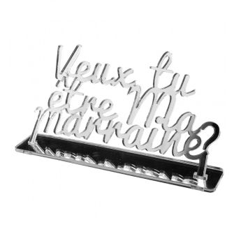 Décoration "Marraine ?" - Argent