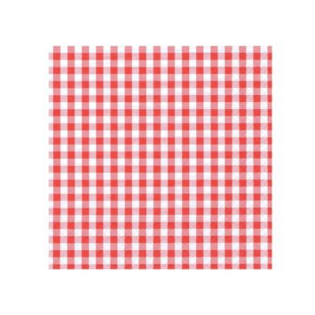 Sachet de 20 Serviettes Cocktail - Carreaux Vichy - Rouge | jourdefete.com