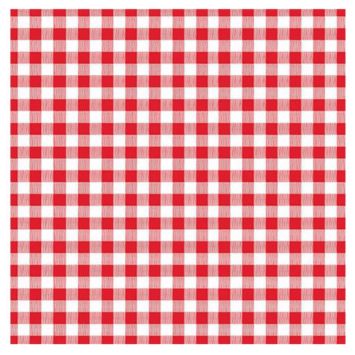 Sachet de 30 Serviettes en Papier - Carreaux Vichy - Rouge | jourdefete.com