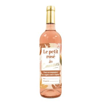 Bouteille de vin rosé humoristique - Le petit rosé des connasses