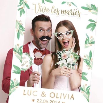 Kit Photobooth personnalisable pour mariage - Collection Vive les Mariés