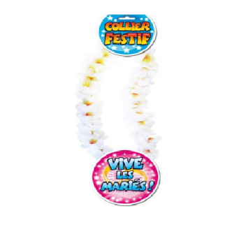 Collier Hawaï Vive les Mariés
