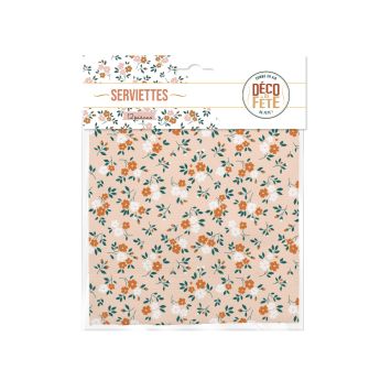 Serviettes bohème à motif floral pour fête | jourdefete.com