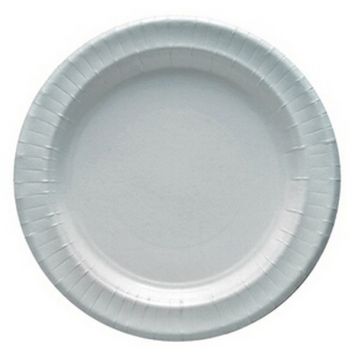 12 assiettes blanches en carton - Diamètre 29 cm