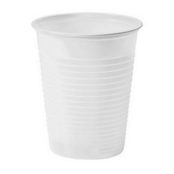 100 gobelets blancs en plastique réutilisable - 20 cl