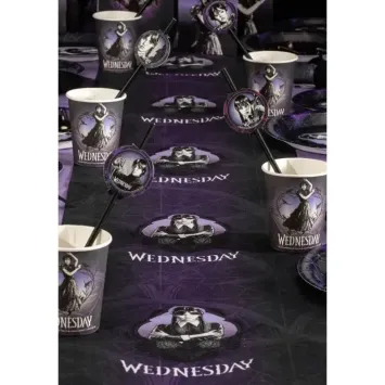 Chemin de table en polyester - 28 cm x 3 m - Mercredi / Wednesday ©