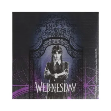 Des serviettes "Mercredi" pour la décoration de table d'anniversaire ou d'Halloween | jourdefete.com