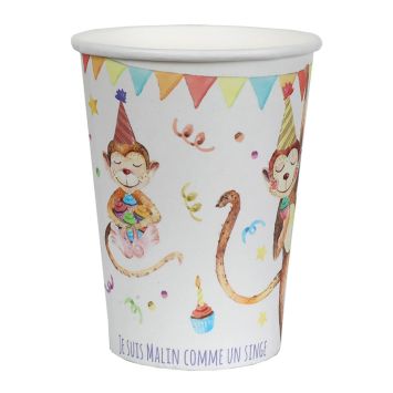 gobelets-singe-anniversaire-enfant|jourdefete.com