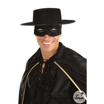 Loup noir de justicier en tissu