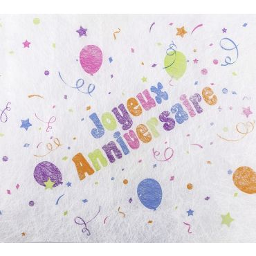 Chemin de Table "Joyeux Anniversaire" - Multicolore Chemin de Table "Joyeux Anniversaire" - Multicolore