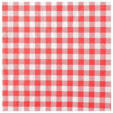Serviettes en papier à carreaux rouges vichy 40x40 cm | jourdefete.com Serviettes en papier à carreaux rouges vichy 40x40 cm | jourdefete.com