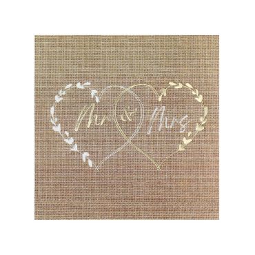Serviettes de mariage naturel avec cœurs | jourdefete.com Serviettes de mariage naturel avec cœurs | jourdefete.com