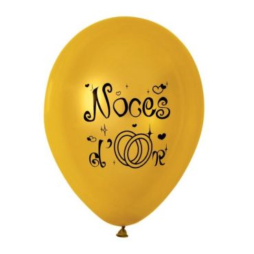 10 Ballons de Baudruche Noces d'Or 10 Ballons de Baudruche Noces d'Or