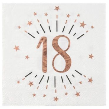 10 serviettes en papier de la collection joyeux anniversaire étincelant rose gold âge au choix | jourdefete.com 10 serviettes en papier de la collection joyeux anniversaire étincelant rose gold âge au choix | jourdefete.com