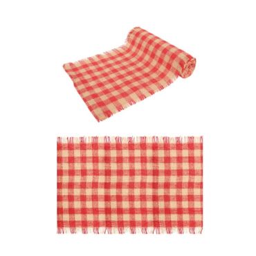 Chemin de Table en Jute Vichy Rouge Chemin de Table en Jute Vichy Rouge