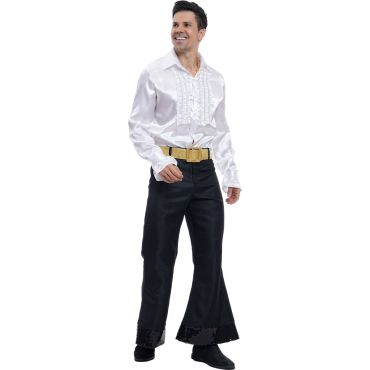 Chemise disco satin blanche homme, costume rétro chic pour soirée années 70 | jourdefete.com Chemise disco satin blanche homme, costume rétro chic pour soirée années 70 | jourdefete.com