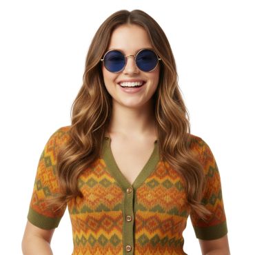 Lunettes hippie bleues rondes vintage années 70 | jourdefete.com Lunettes hippie bleues rondes vintage années 70 | jourdefete.com