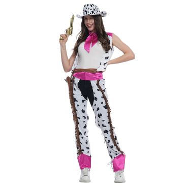 Déguisement de cowgirl rose et noir pour femme, costume western amusant et élégant | jourdefete.com Déguisement de cowgirl rose et noir pour femme, costume western amusant et élégant | jourdefete.com