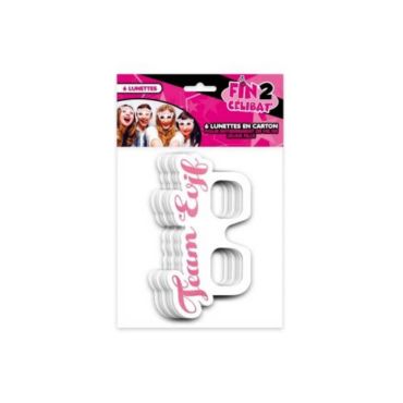 Lot de 6 Lunettes en Carton - Enterrement de Vie de Jeune Fille | jourdefete.com