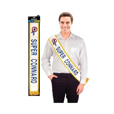 Echarpe Mister Super Connard Bleue