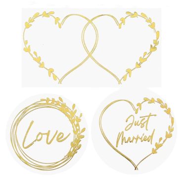 Un lot de 16 stickers dorés pour personnaliser vos cadeaux de remerciement lors de votre mariage | jourdefete.com Un lot de 16 stickers dorés pour personnaliser vos cadeaux de remerciement lors de votre mariage | jourdefete.com