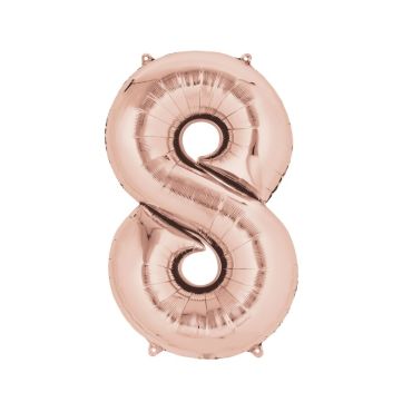 Méga Ballon Hélium - Chiffre 8 - Rose Gold Méga Ballon Hélium - Chiffre 8 - Rose Gold