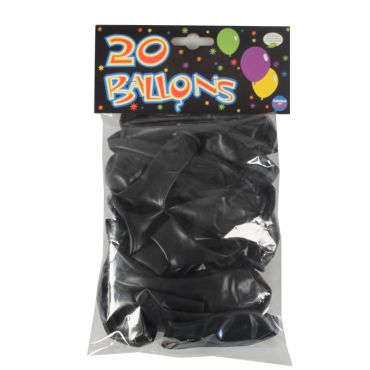 20 Ballons de Baudruche Unis Noirs | jourdefete.com 20 Ballons de Baudruche Unis Noirs | jourdefete.com
