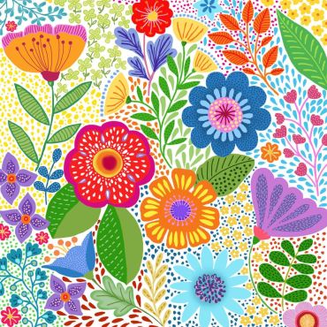 Serviettes en papier avec un motif floral coloré et graphique | jourdefete.com Serviettes en papier avec un motif floral coloré et graphique | jourdefete.com