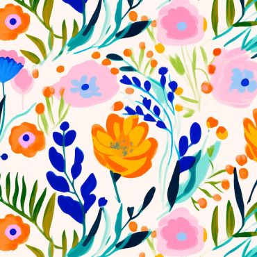 Serviettes en papier colorées avec un motif floral peint à la main | jourdefete.com Serviettes en papier colorées avec un motif floral peint à la main | jourdefete.com