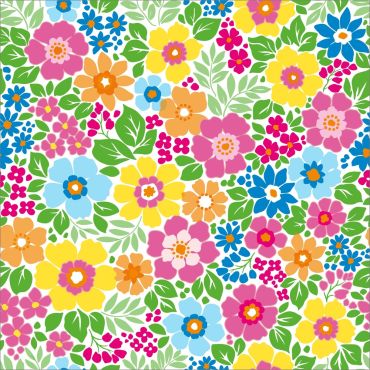 Serviettes florales multicolores motif jardin | jourdefete.com Serviettes florales multicolores motif jardin | jourdefete.com