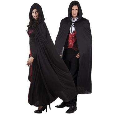 Cape de Sorcière / Vampire avec Capuche - Adulte