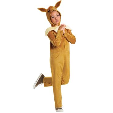 Déguisement enfant Évoli Pokémon en combinaison marron avec capuche à oreilles | jourdefete.com Déguisement enfant Évoli Pokémon en combinaison marron avec capuche à oreilles | jourdefete.com