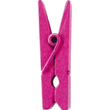 24 Mini Pinces en Bois - Fuchsia 24 Mini Pinces en Bois - Fuchsia