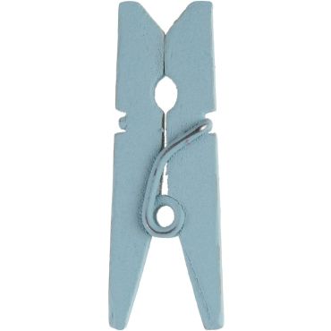 12 Petites Pinces en Bois - Bleu Ciel 12 Petites Pinces en Bois - Bleu Ciel